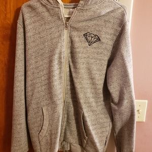 Diamond Supply Co. Grey Zip Up Hoodie